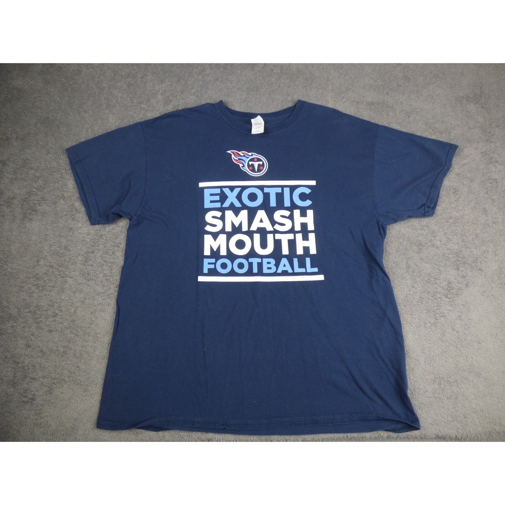 Tennessee Titans Exotic Smashmouth Football Shirt Mens XL Navy Blue NFL